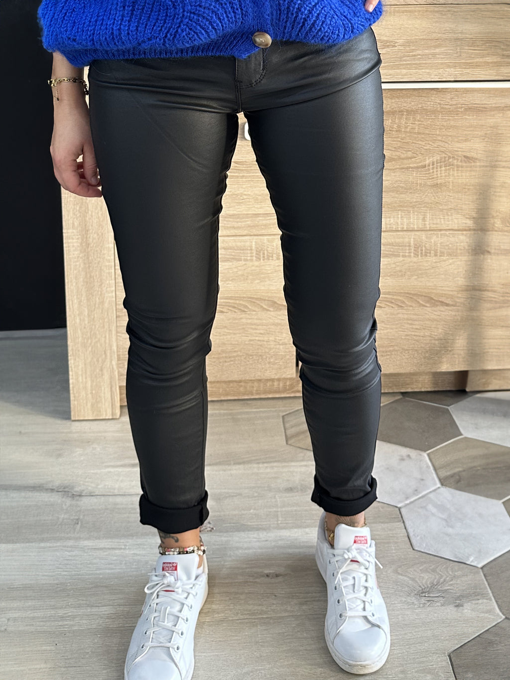 Pantalon enduit