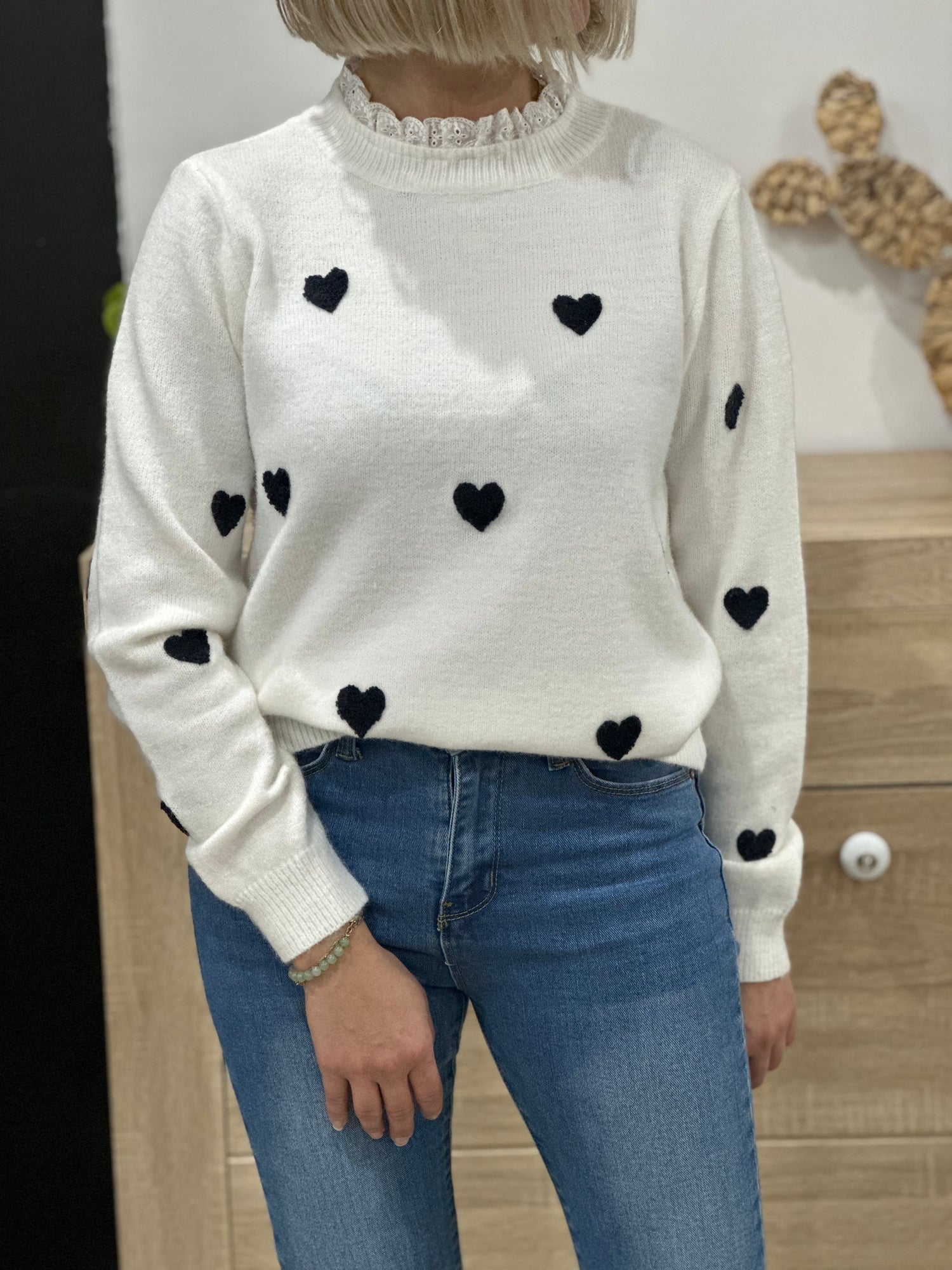 Pull Sam marine et blanc