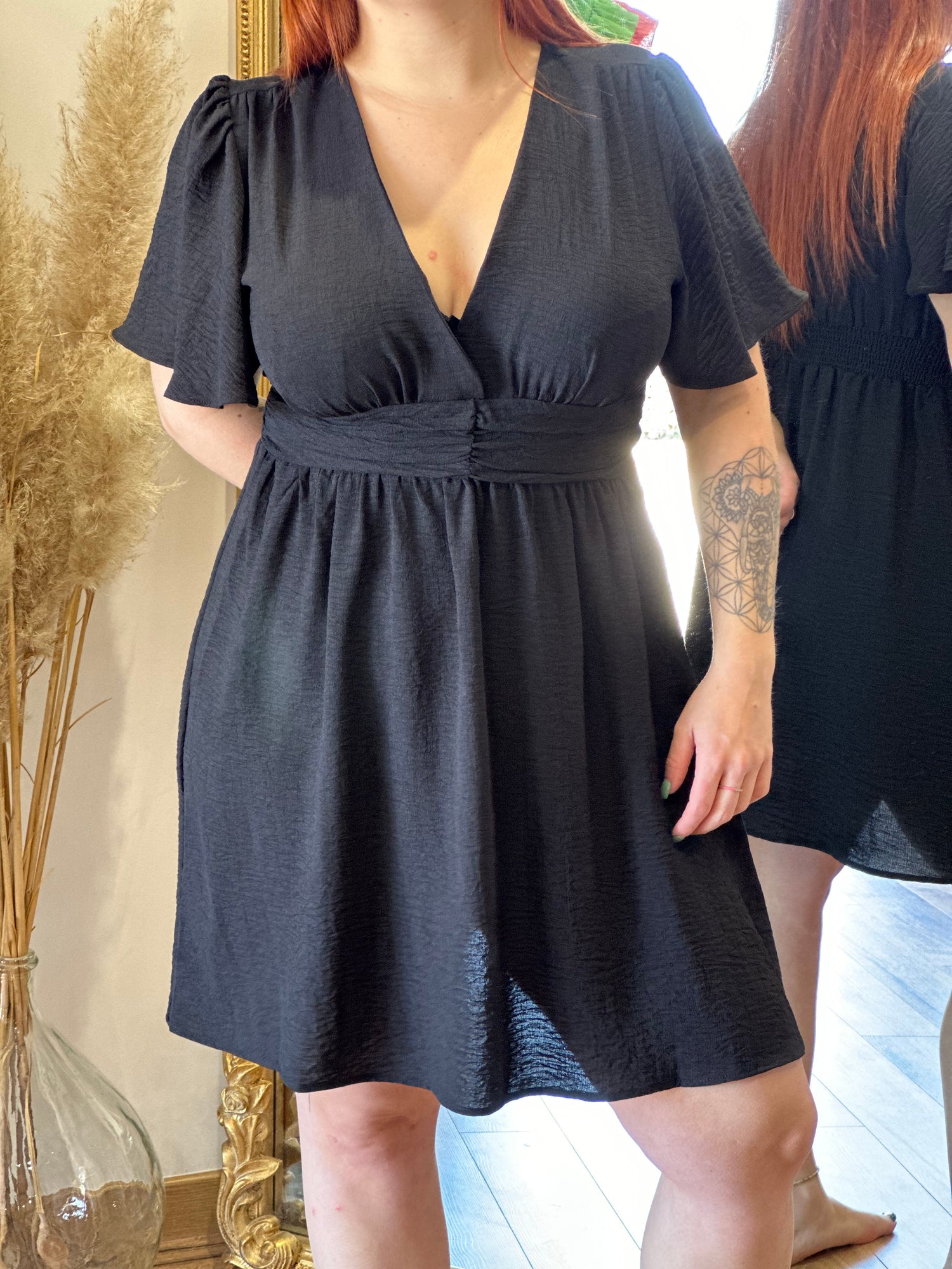 Robe noir midi (Curvy)