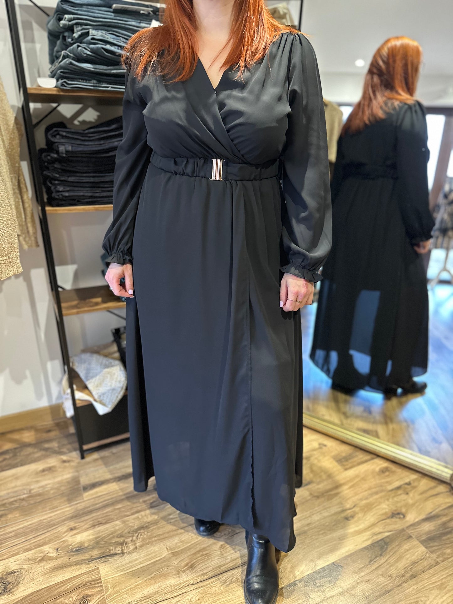 Robe longue noir curvy