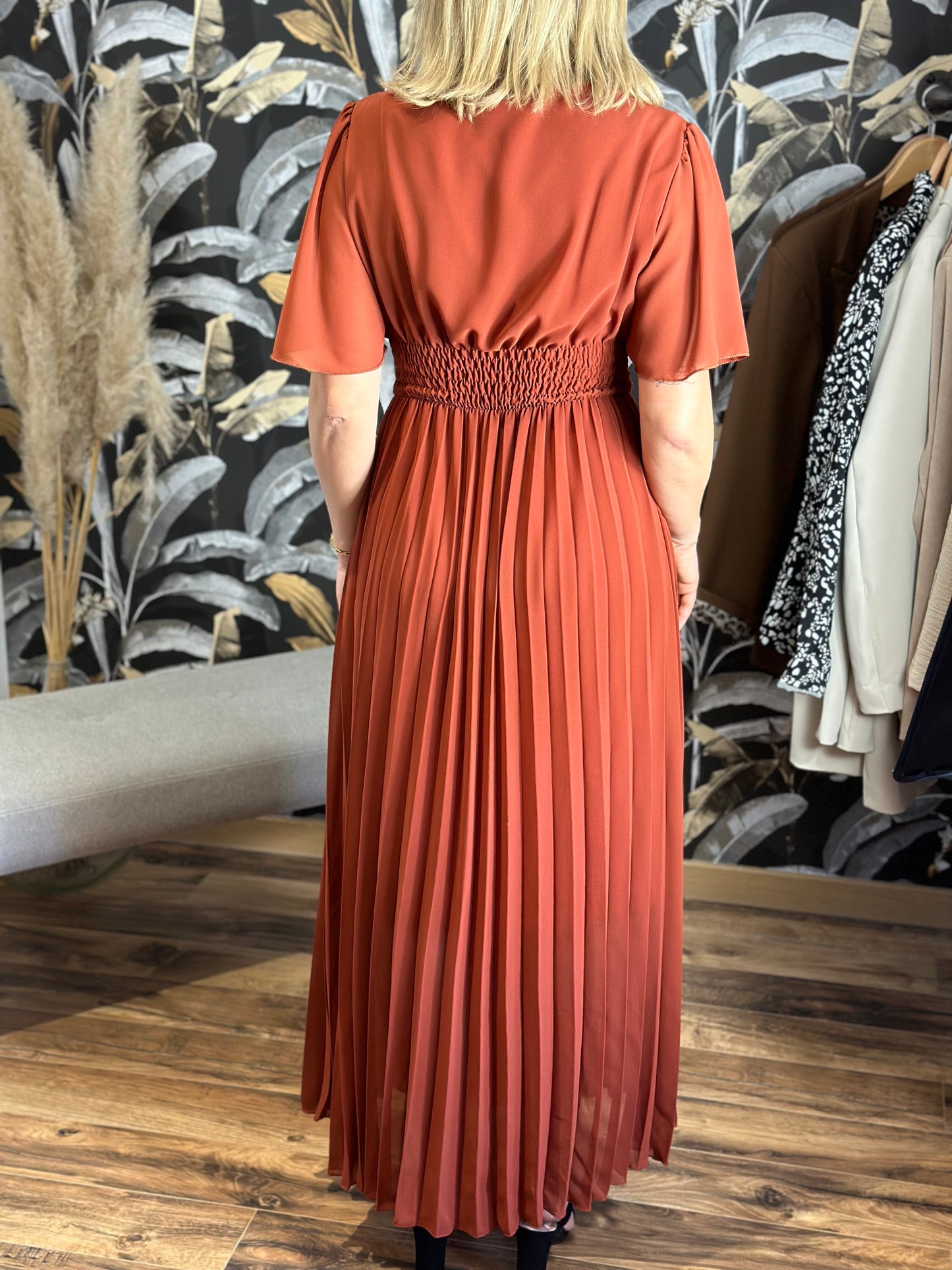 Robe longue Aglaé terracotta