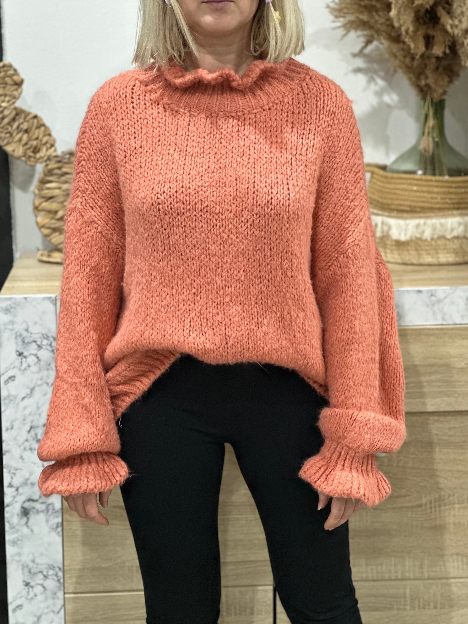 Pull Celia corail