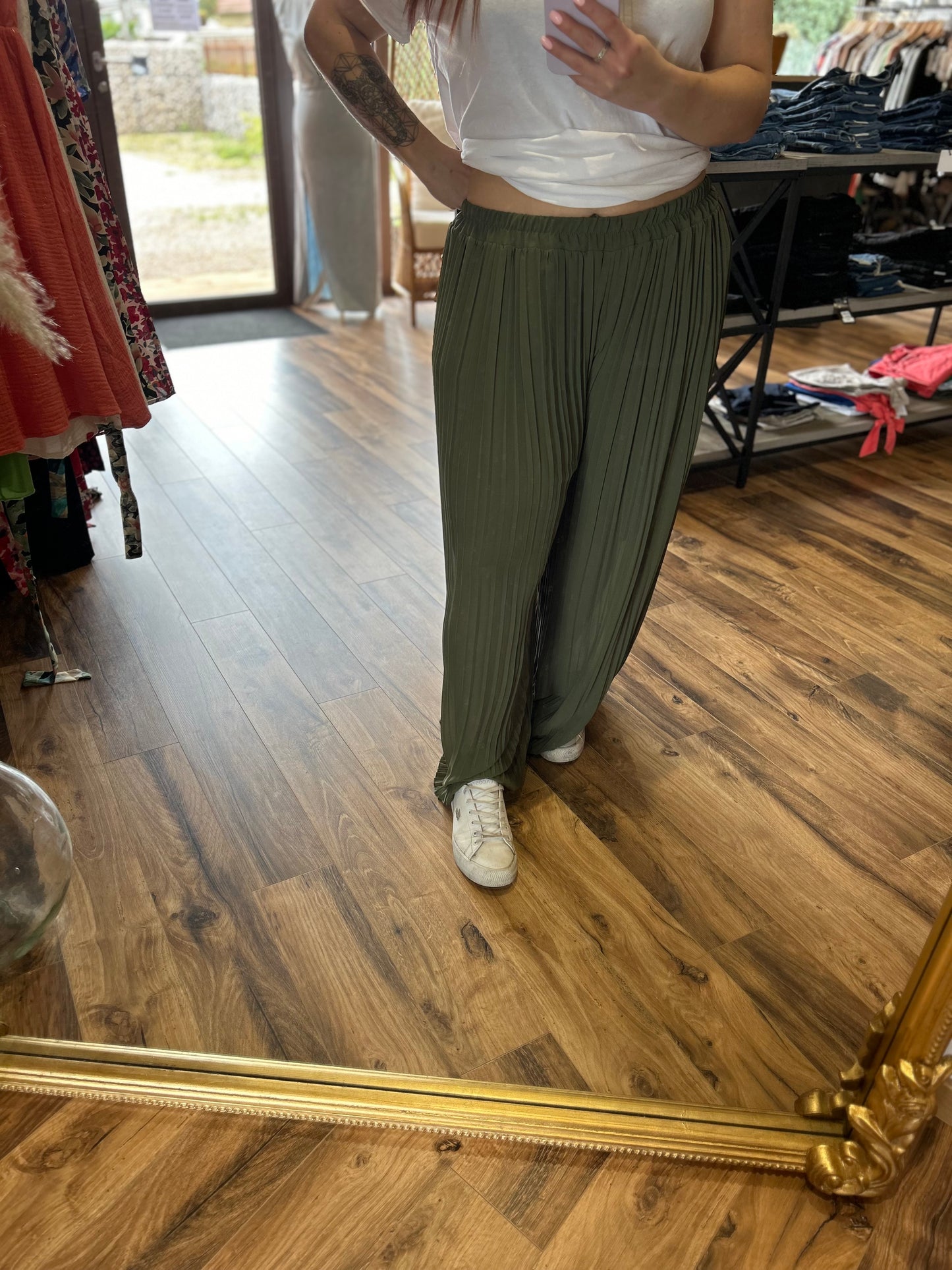 Pantalon plissé (Curvy) plusieurs coloris