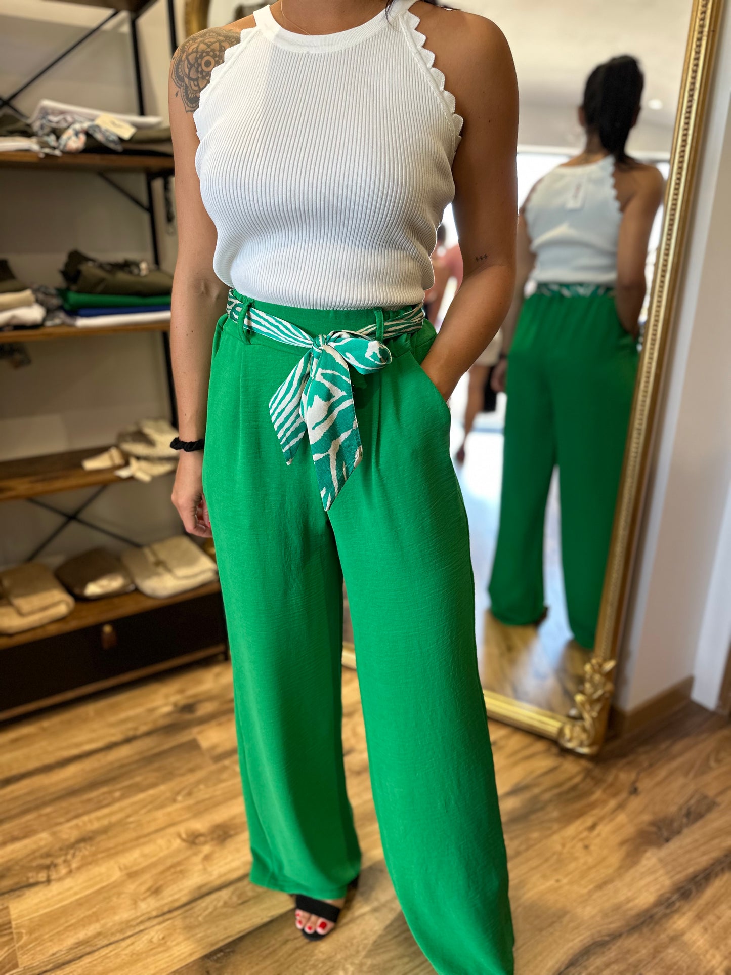 Pantalon Eliam vert