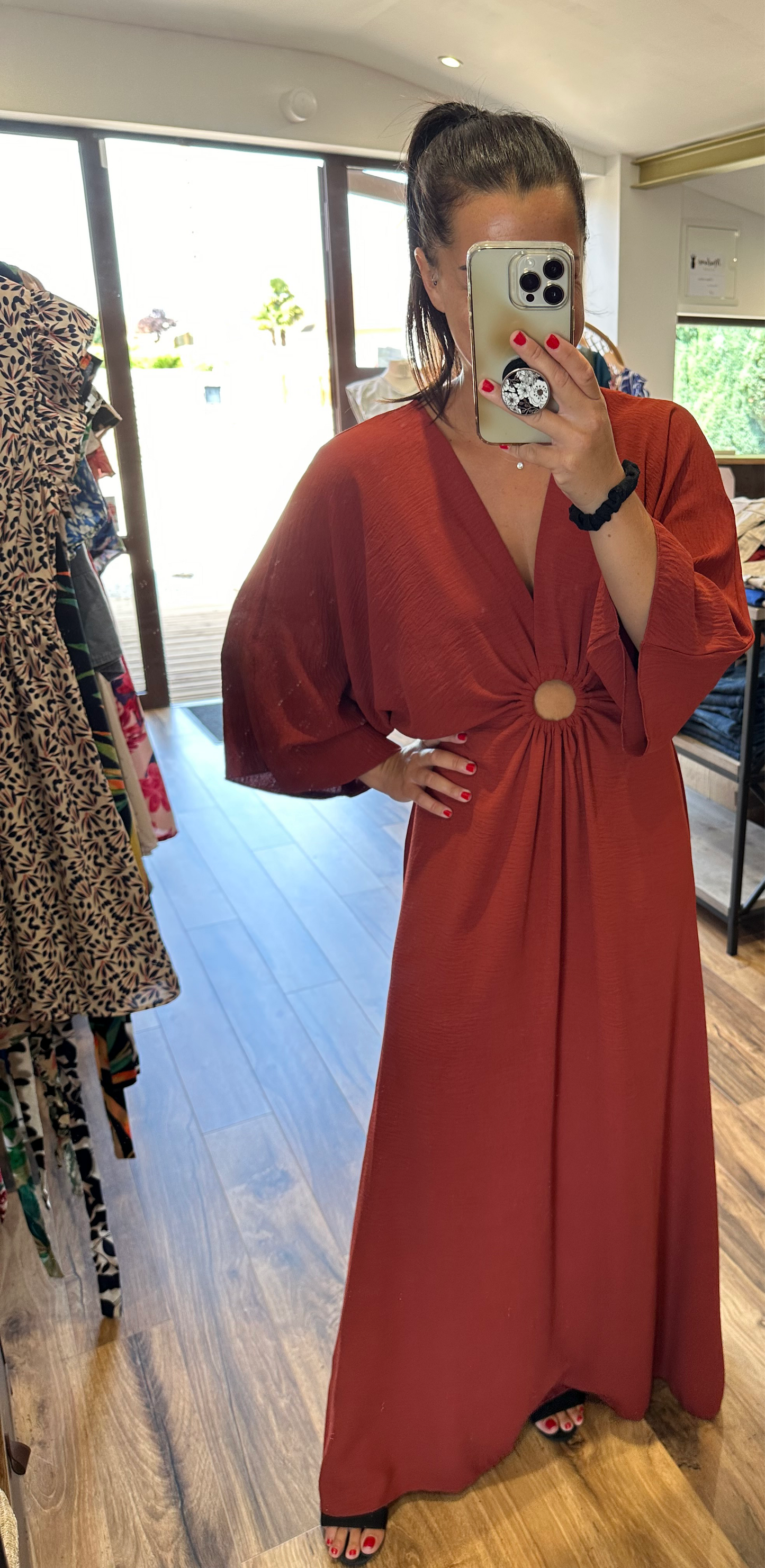 Robe longue Katrine terracotta