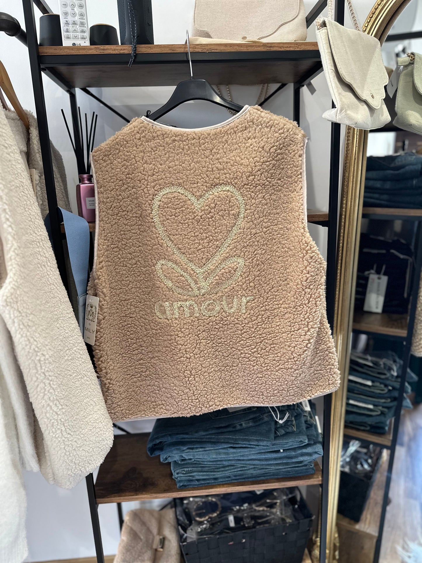 Gilet amour beige