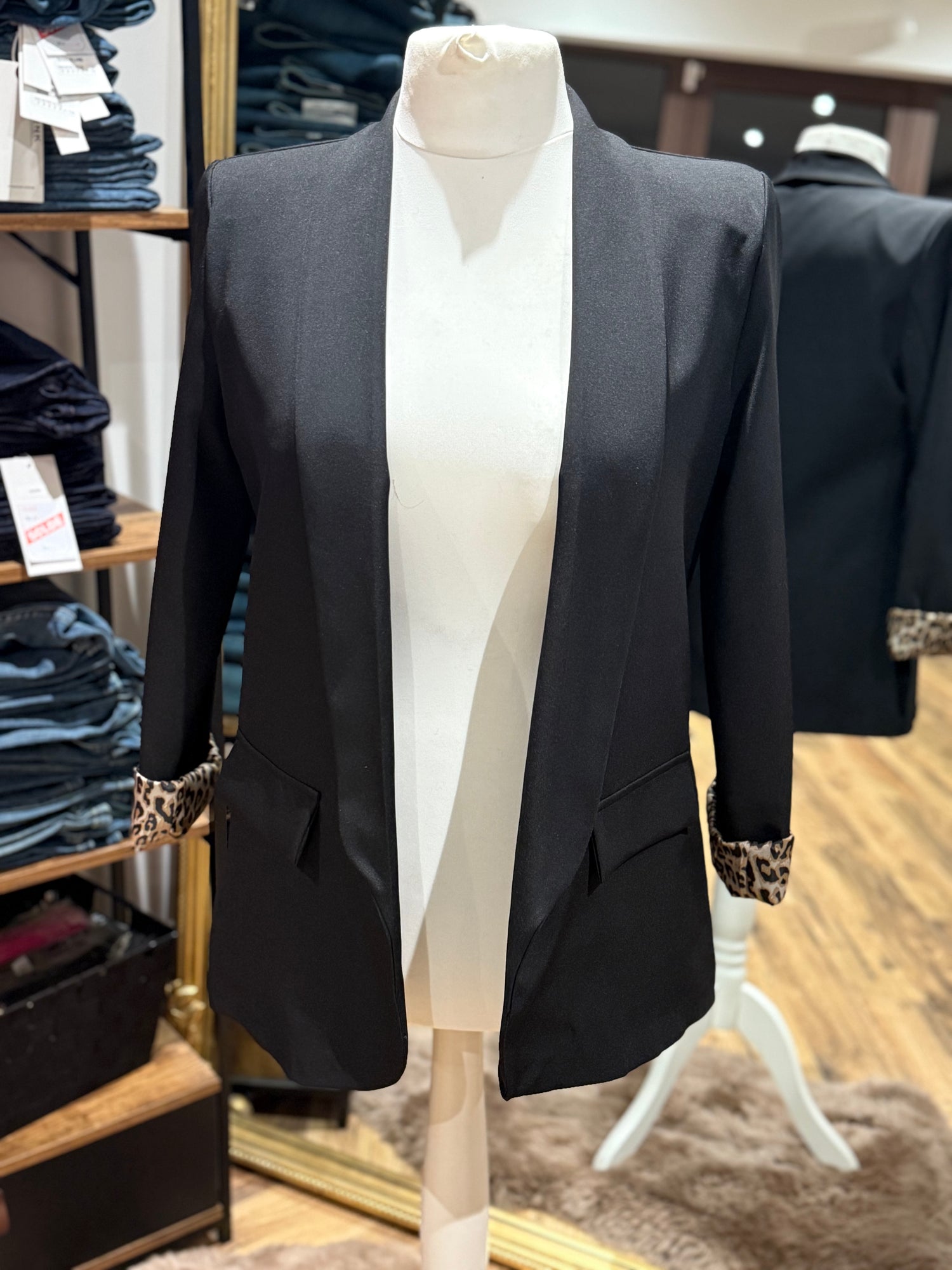 Blazer revers léopard