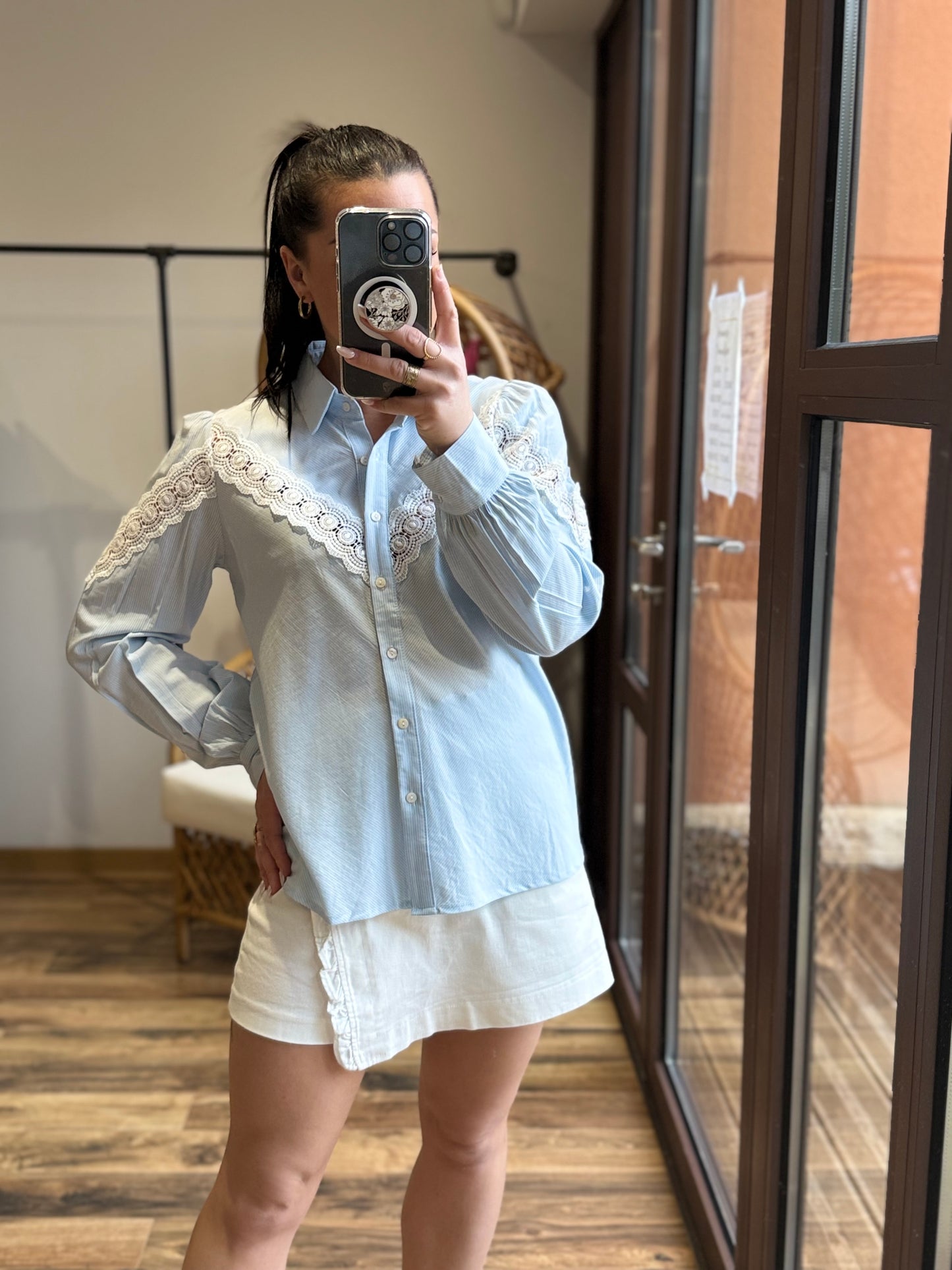 Chemise bleu Bina