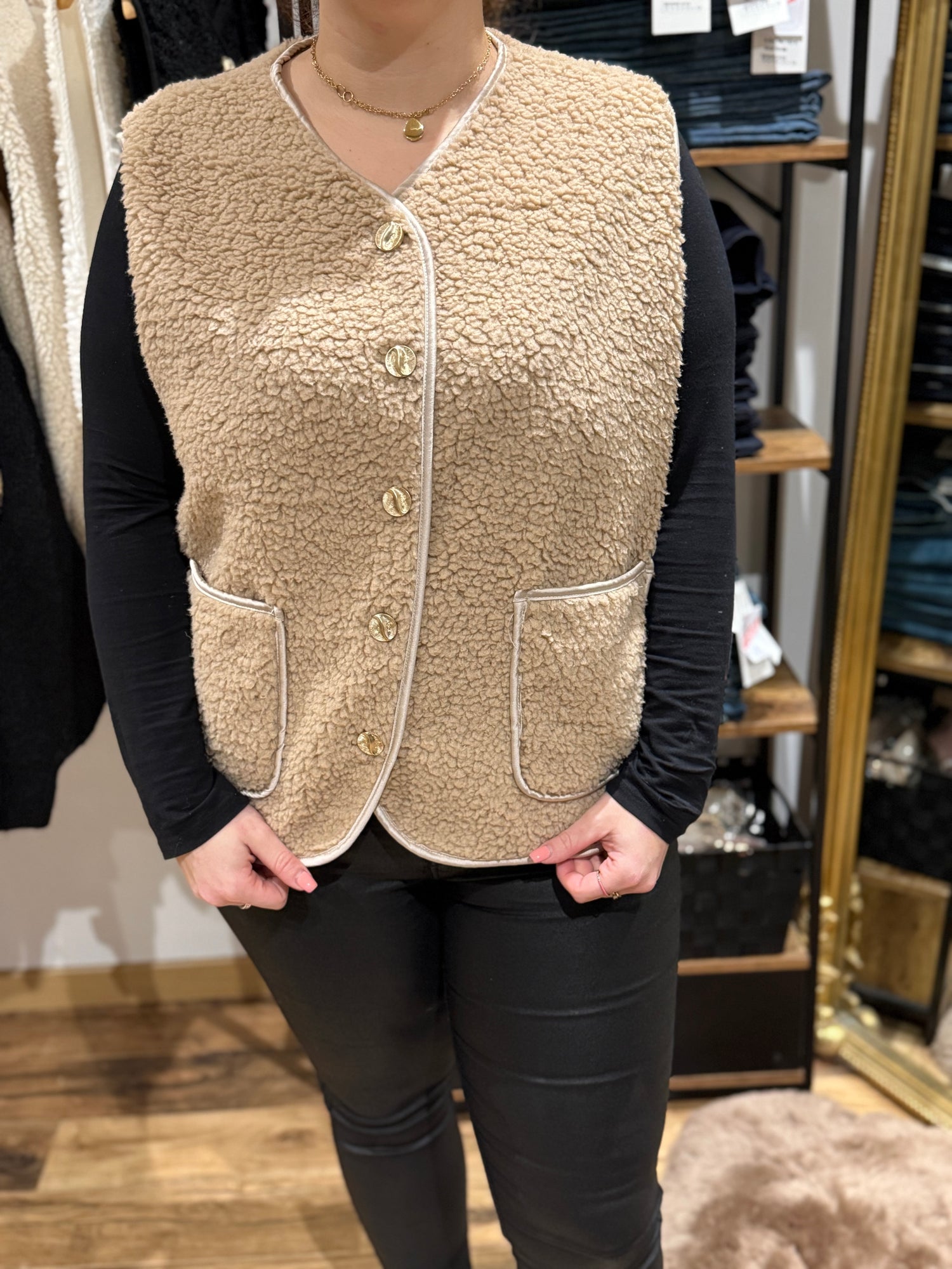 Gilet amour beige