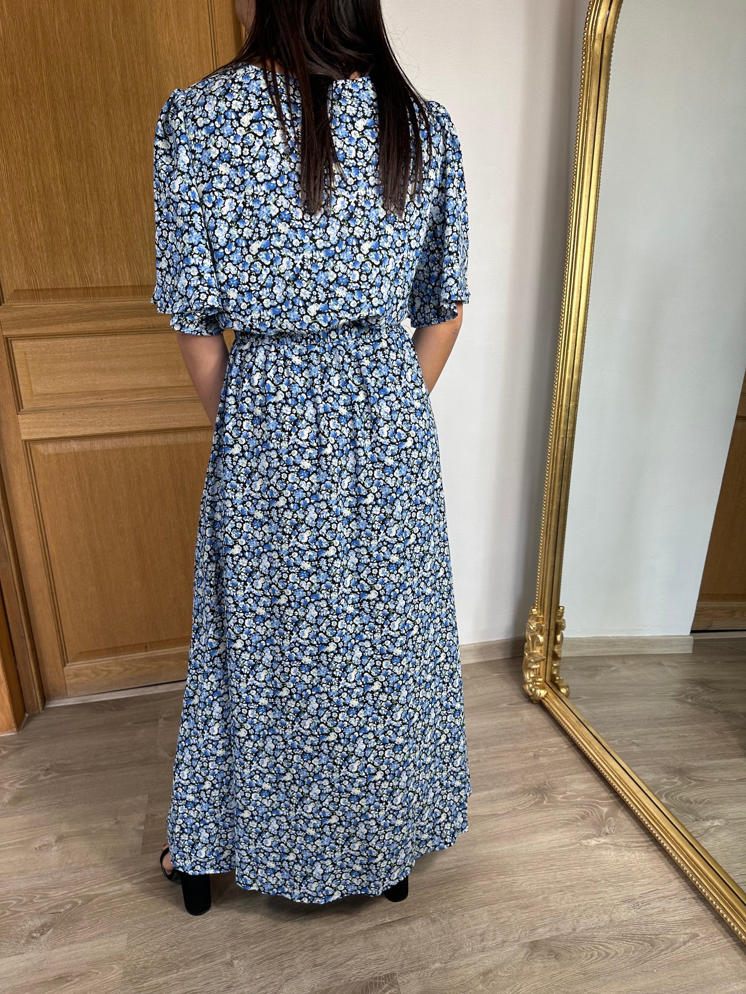 Robe longue Biarritz bleu