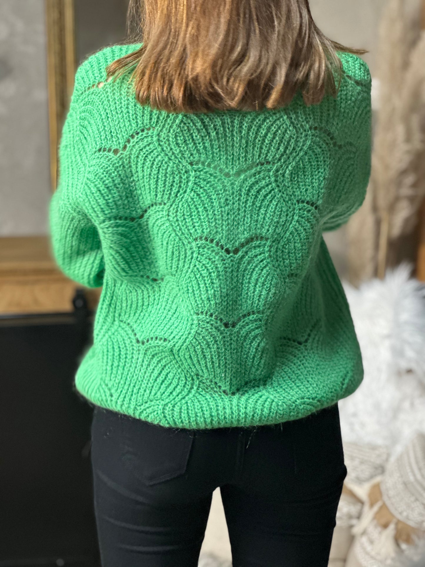 Gilet ajouré vert Brésil